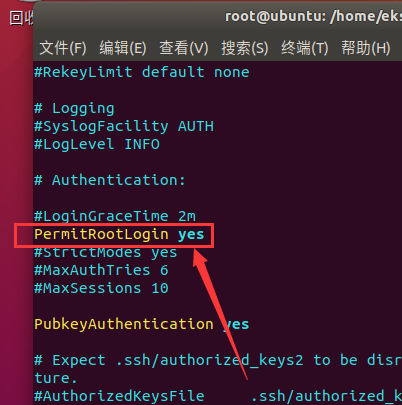 PermitRootLogin yes